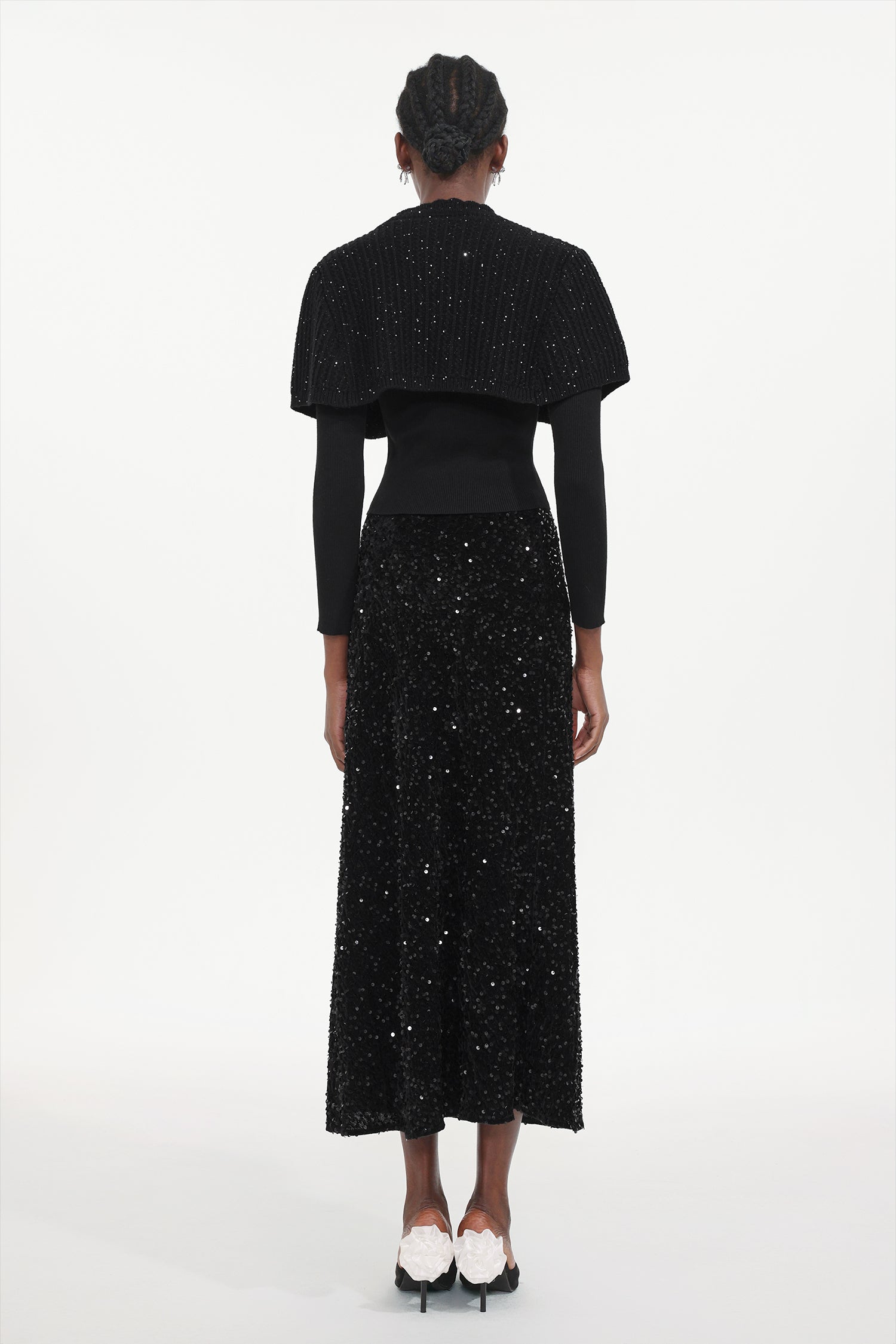 Winmy Elegant Embellished Sequin Three-Piece Set