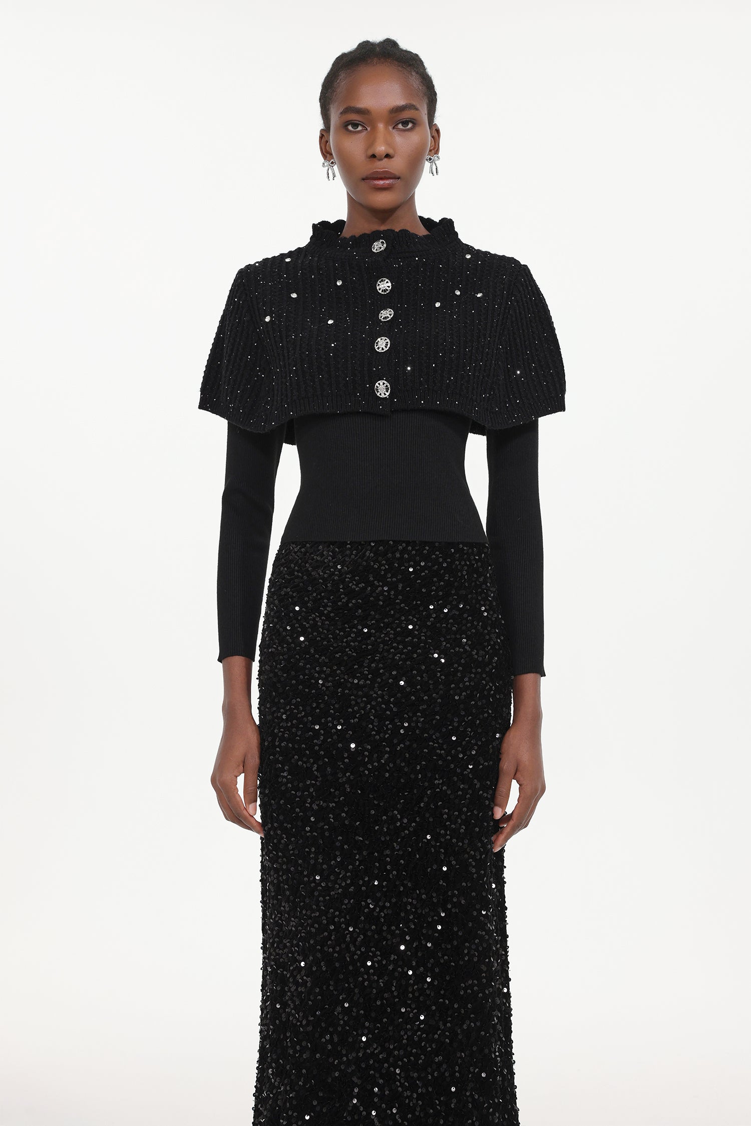 Winmy Elegant Embellished Sequin Three-Piece Set