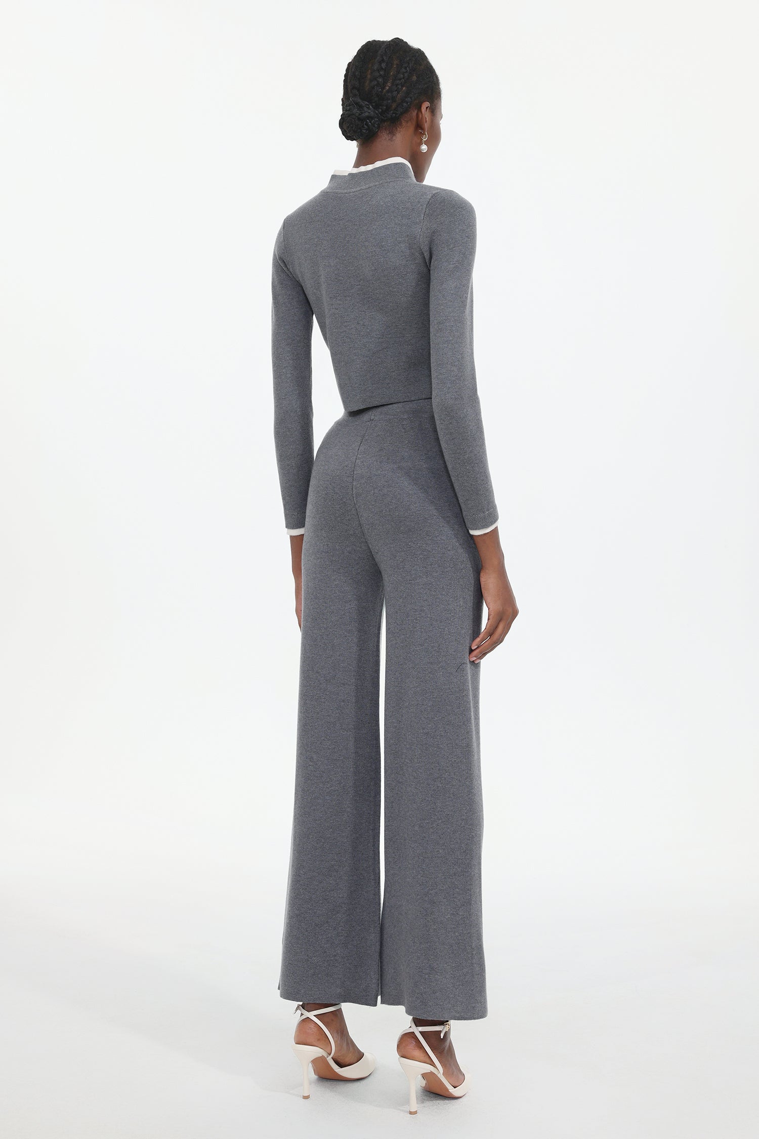 Tureal Elegant Contour Woven Top And Pants Two-Piece Set