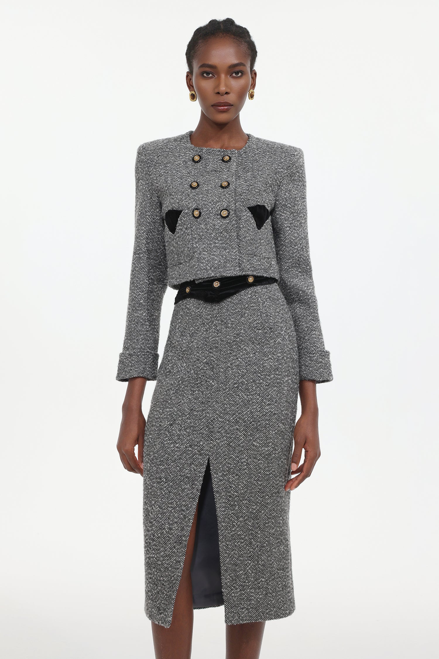 Lilani Classic Tailored Woven Top And Skirt Two-Piece Set