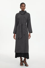 Rola Elegant Tailored High Neck Long Sleeve Woven Coat