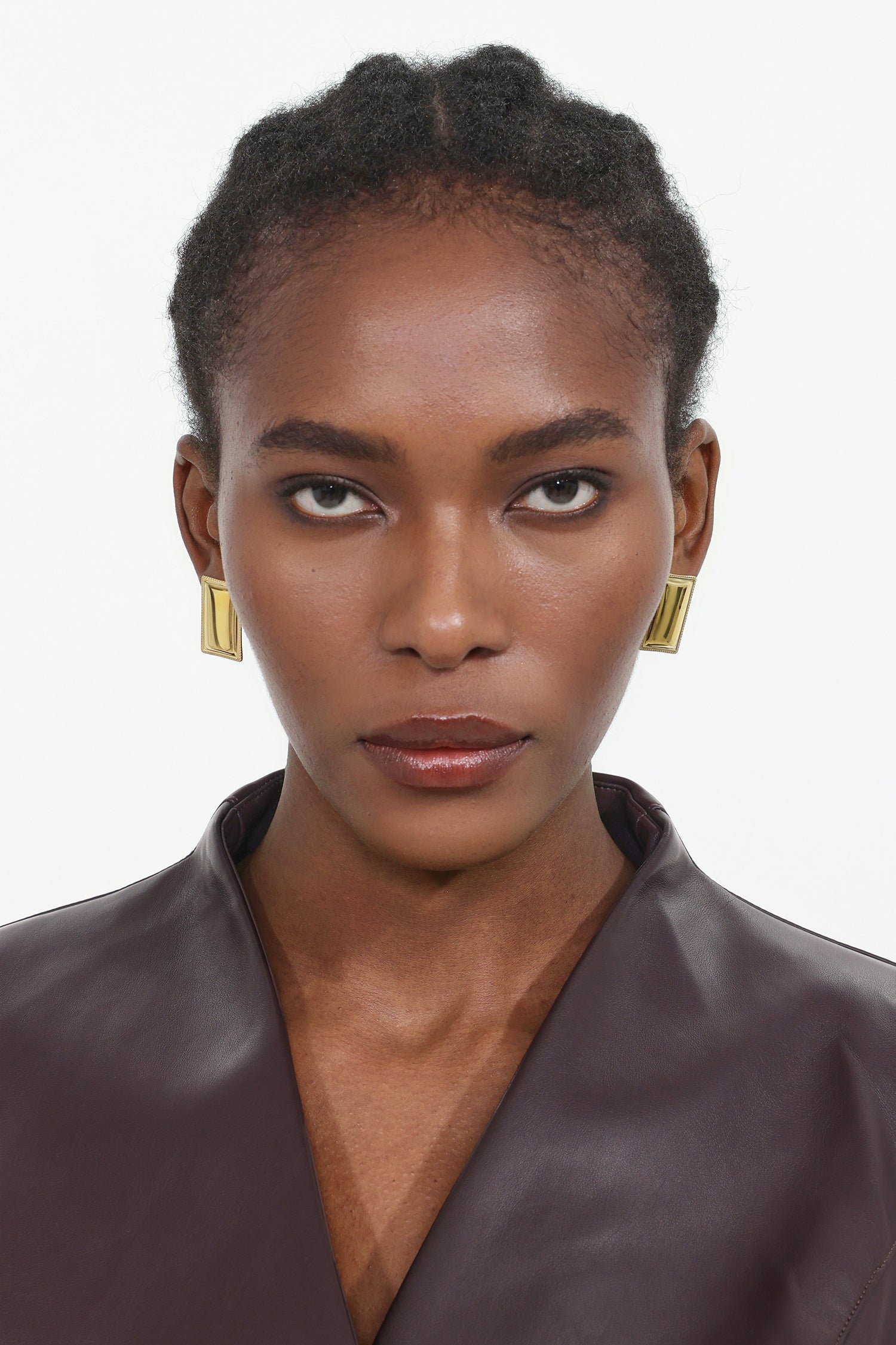 Roche Square Metal Earrings