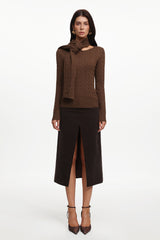 Killian Chic Contour Long Sleeve Knot Knit Top