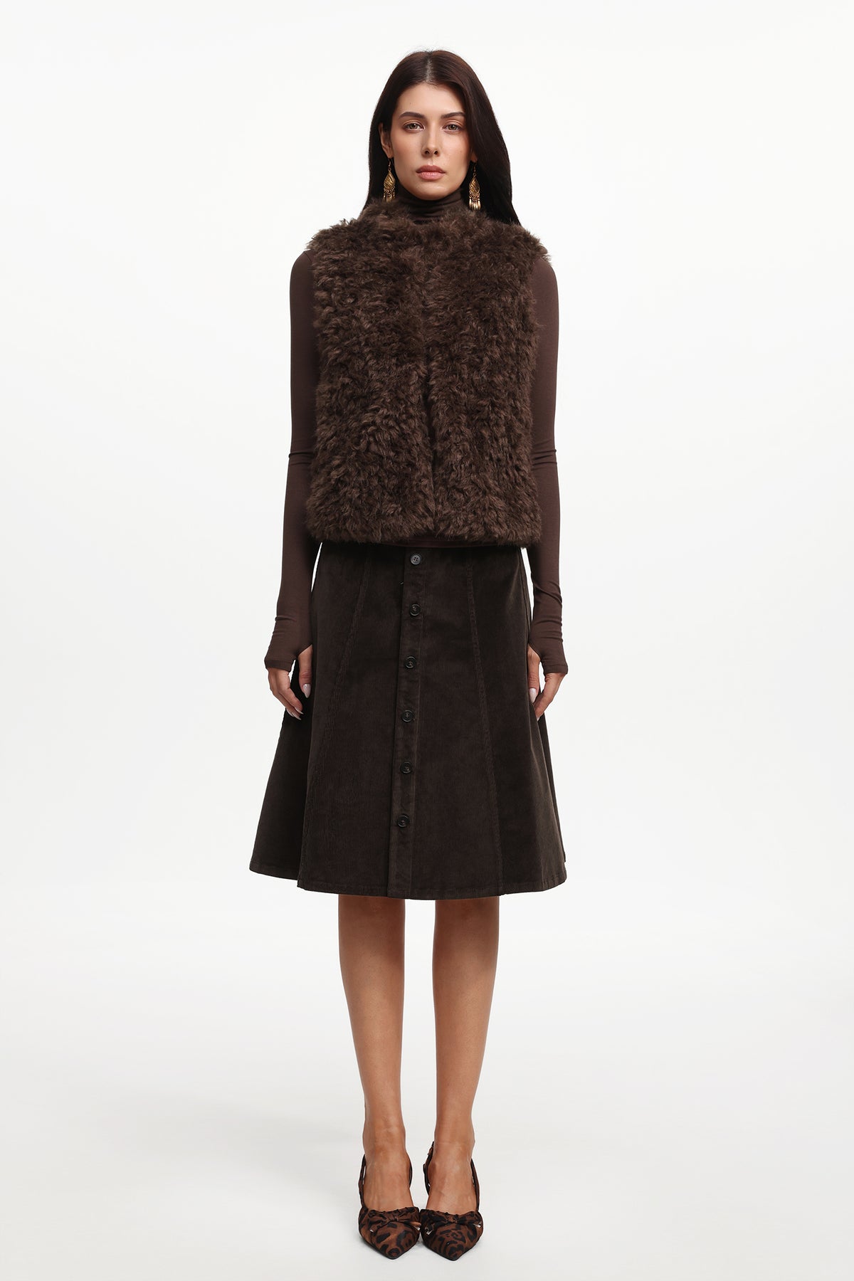 Michelle Chic Sleeveless Fluffy Vest