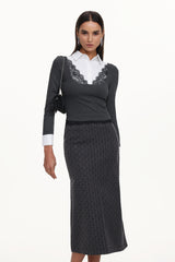 Yarera Elegant Contour Top And Skirt Set