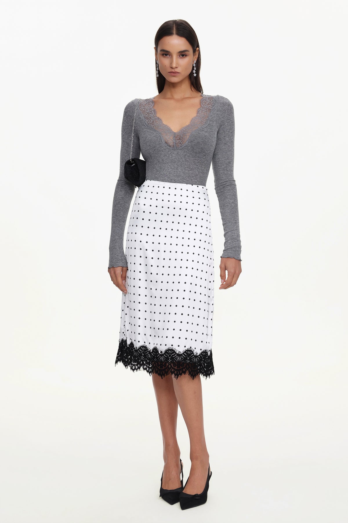 Uniko Elegant Contour Top And Skirt Set