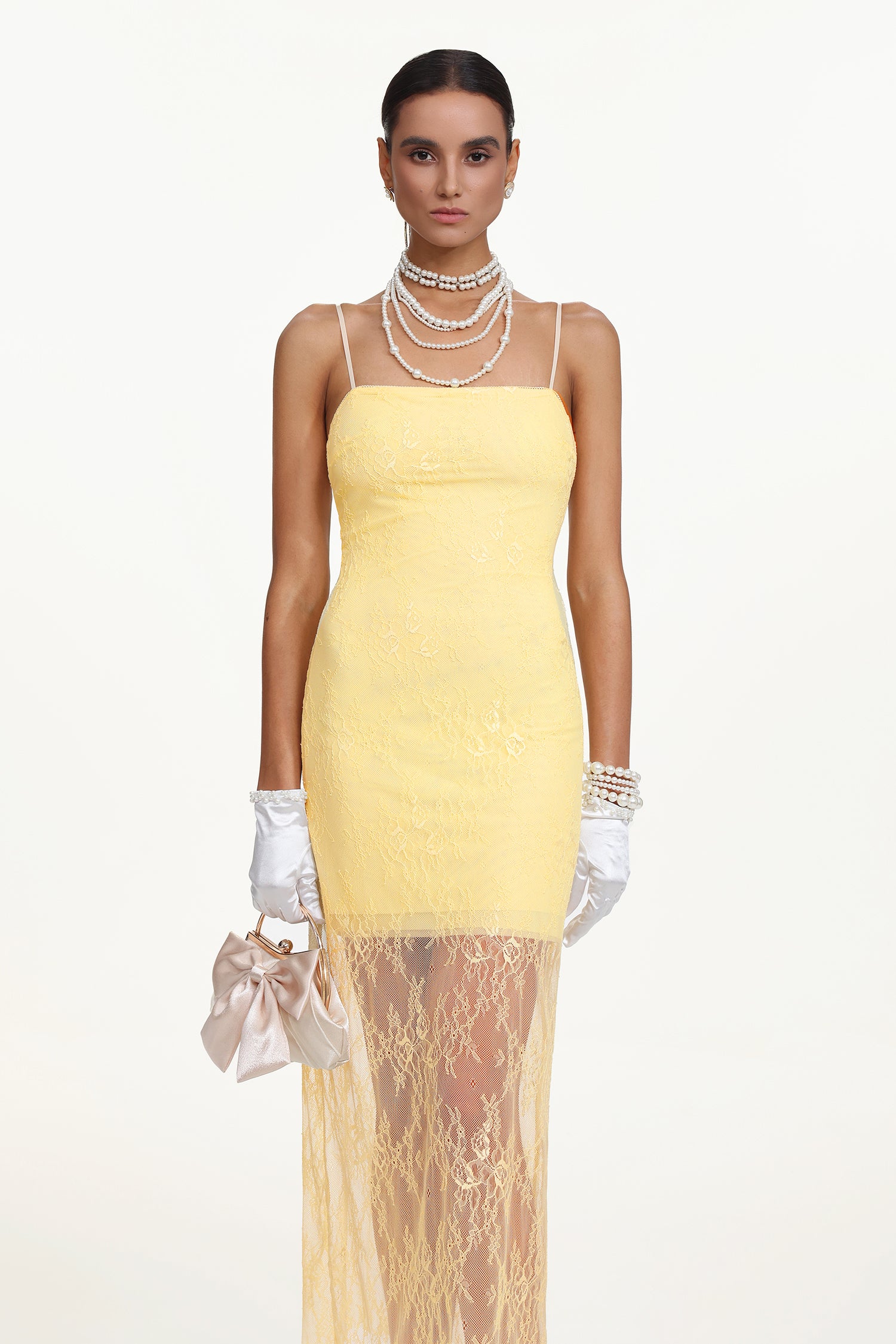 Doe Classic Contour Sleeveless Lace Maxi Dress