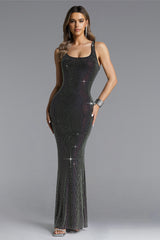 Verze Chic Contour Sleeveless Crystal Maxi Dress