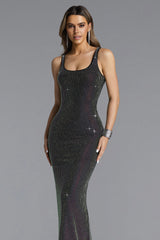 Verze Chic Contour Sleeveless Crystal Maxi Dress