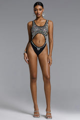 Ziska Sexy Contour Rhinestone Swimsuit