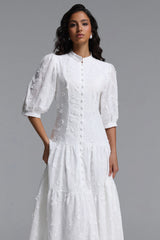 Plume Resort Flowy Short Sleeve Floral Woven Maxi Dress