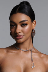 Domio Rhinestone Teardrop Necklace