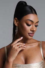 Nurda Rhinestone Wrap Ruby Ring