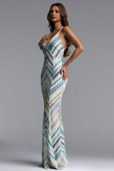 Salama Resort Contour V Neck Sleeveless Print Woven Maxi Dress