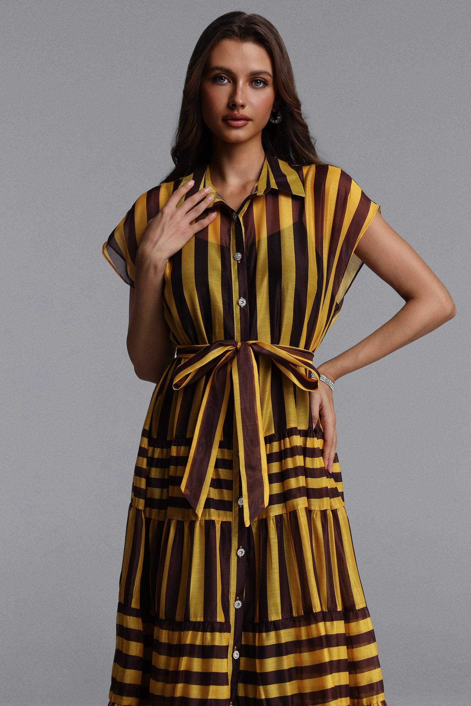 Vioky Resort Flowy Sleeveless Woven Maxi Dress