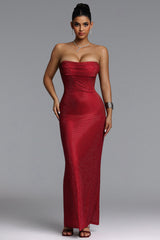 Kerta Romantic Contour Strapless Crystal Maxi Dress