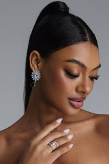 Labola Layered Crystal Silver Ring
