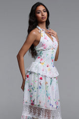 Vanina Resort Flowy Sleeveless Floral Print Woven Maxi Dress