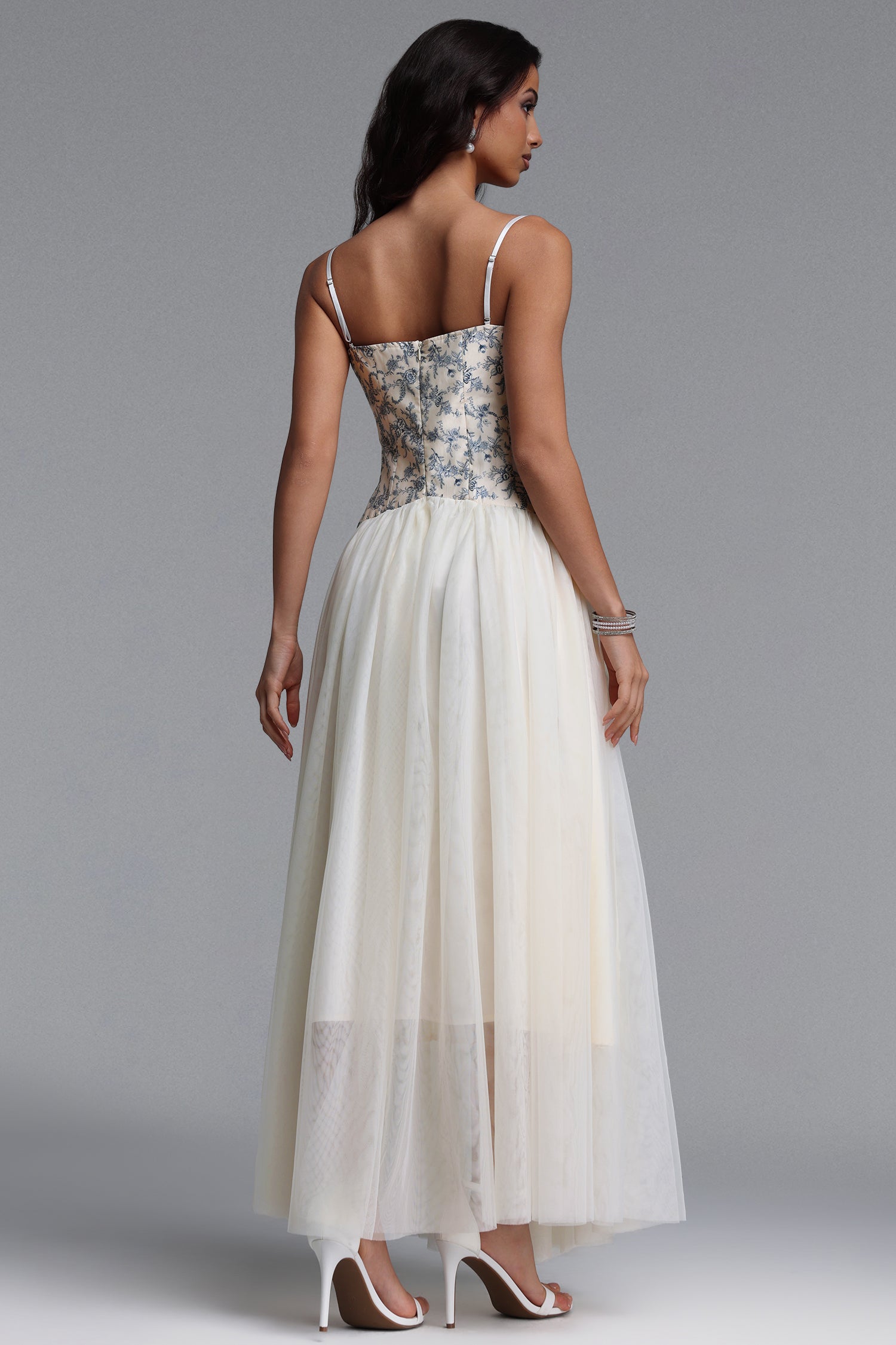 Sheath Elegant Contour Floral Print Maxi Dress