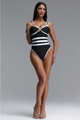 Fring Classic Sleeveless Stripe One Piece Swimsuit
