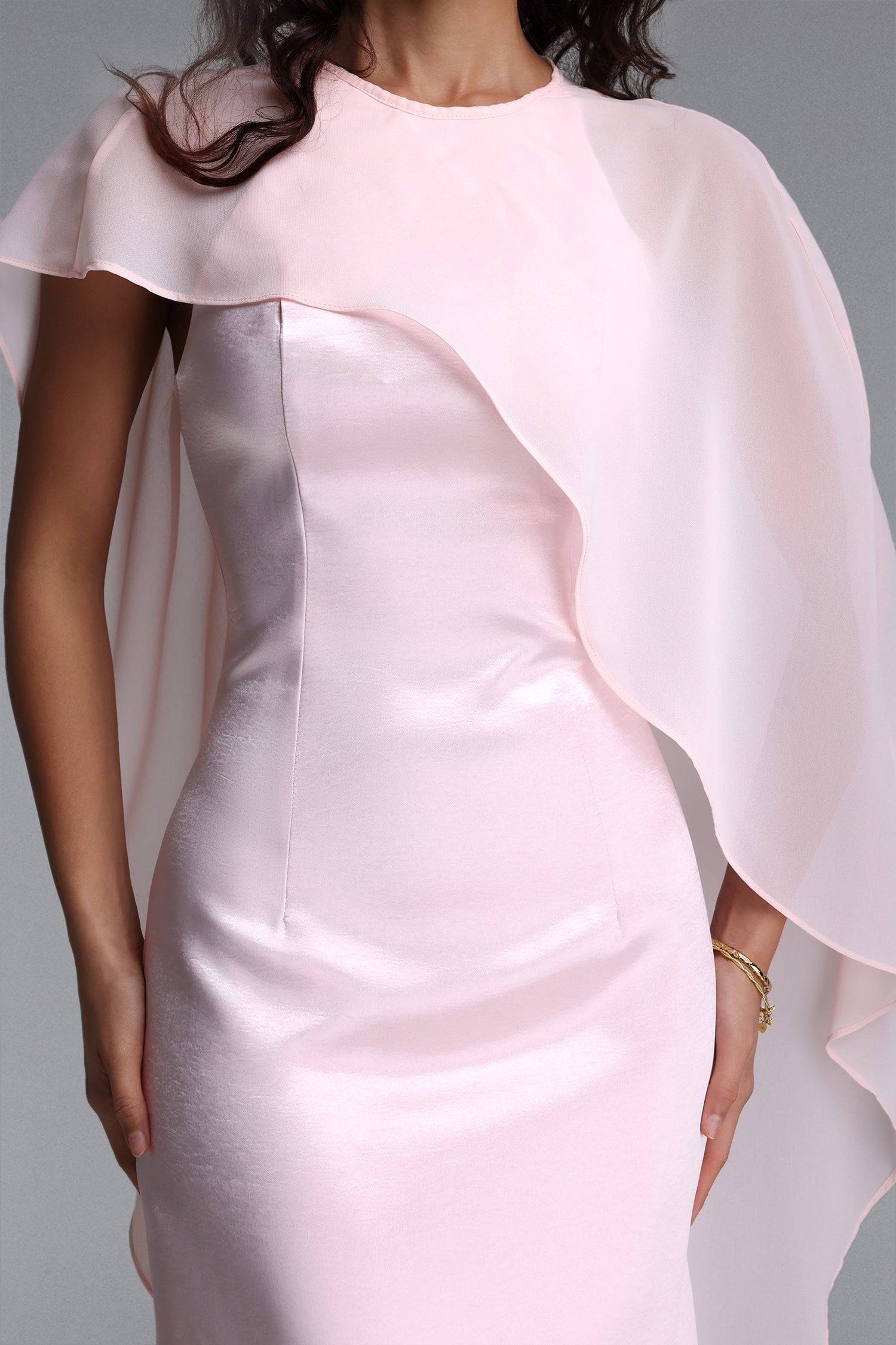 Riane Elegant Tailored Sleeveless Satin Mini Dress