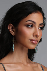 Lotus Vintage Gold Dangle Earrings