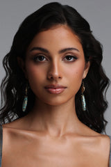 Lotus Vintage Gold Dangle Earrings