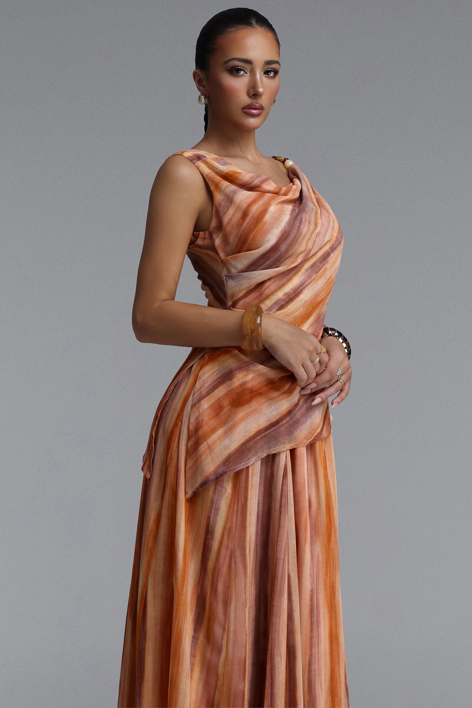 Kater Resort Flowy Print Chiffon Top Or Skirt