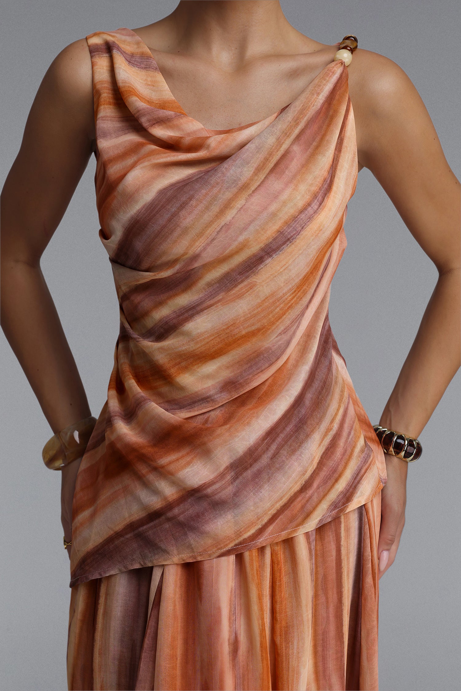 Kater Resort Flowy Print Chiffon Top Or Skirt