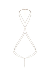 Print Double Decker Diamond Body Chain