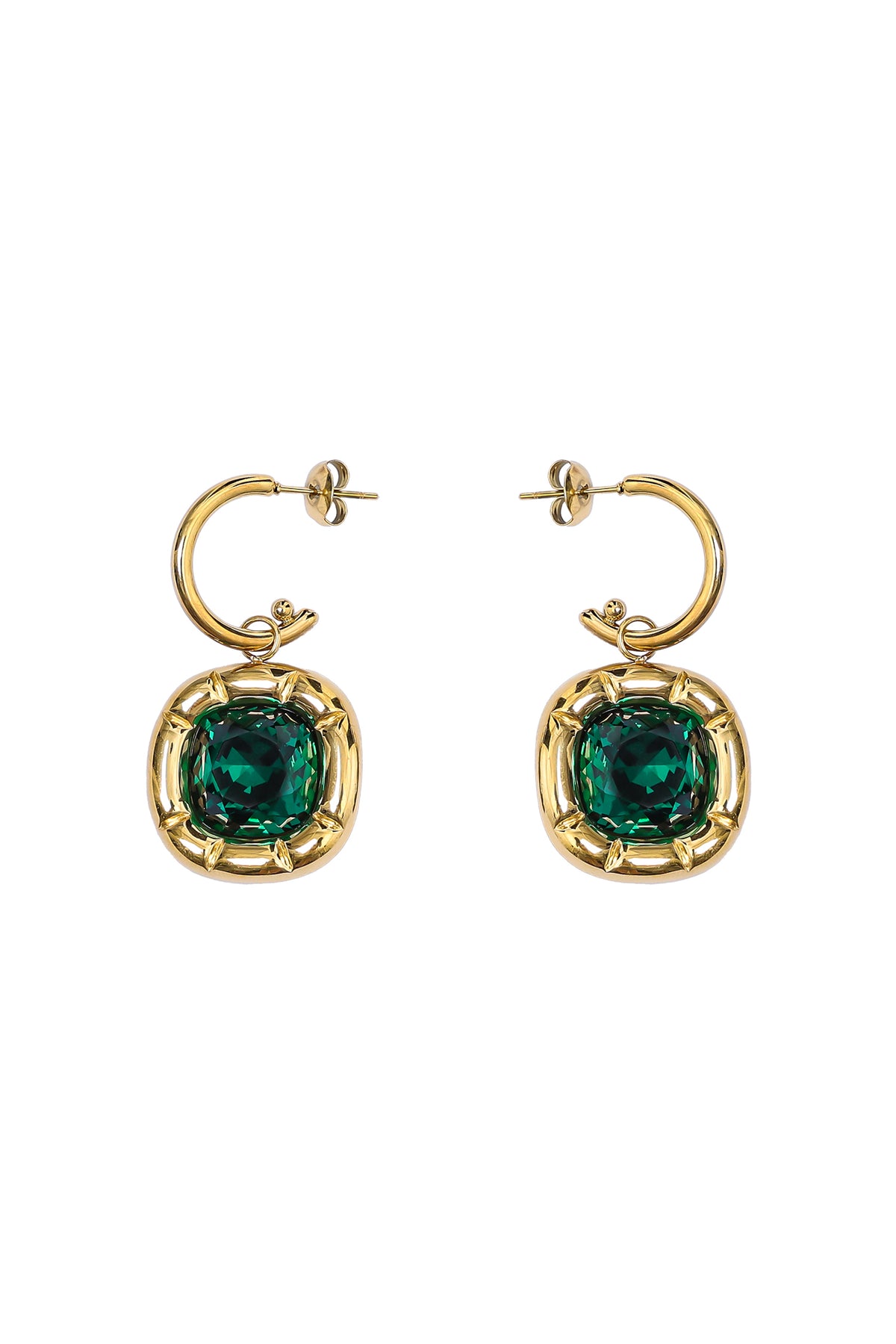 Rania Square Zircon Earrings