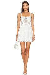 Broderie Anglaise Cami Mini Dress - White