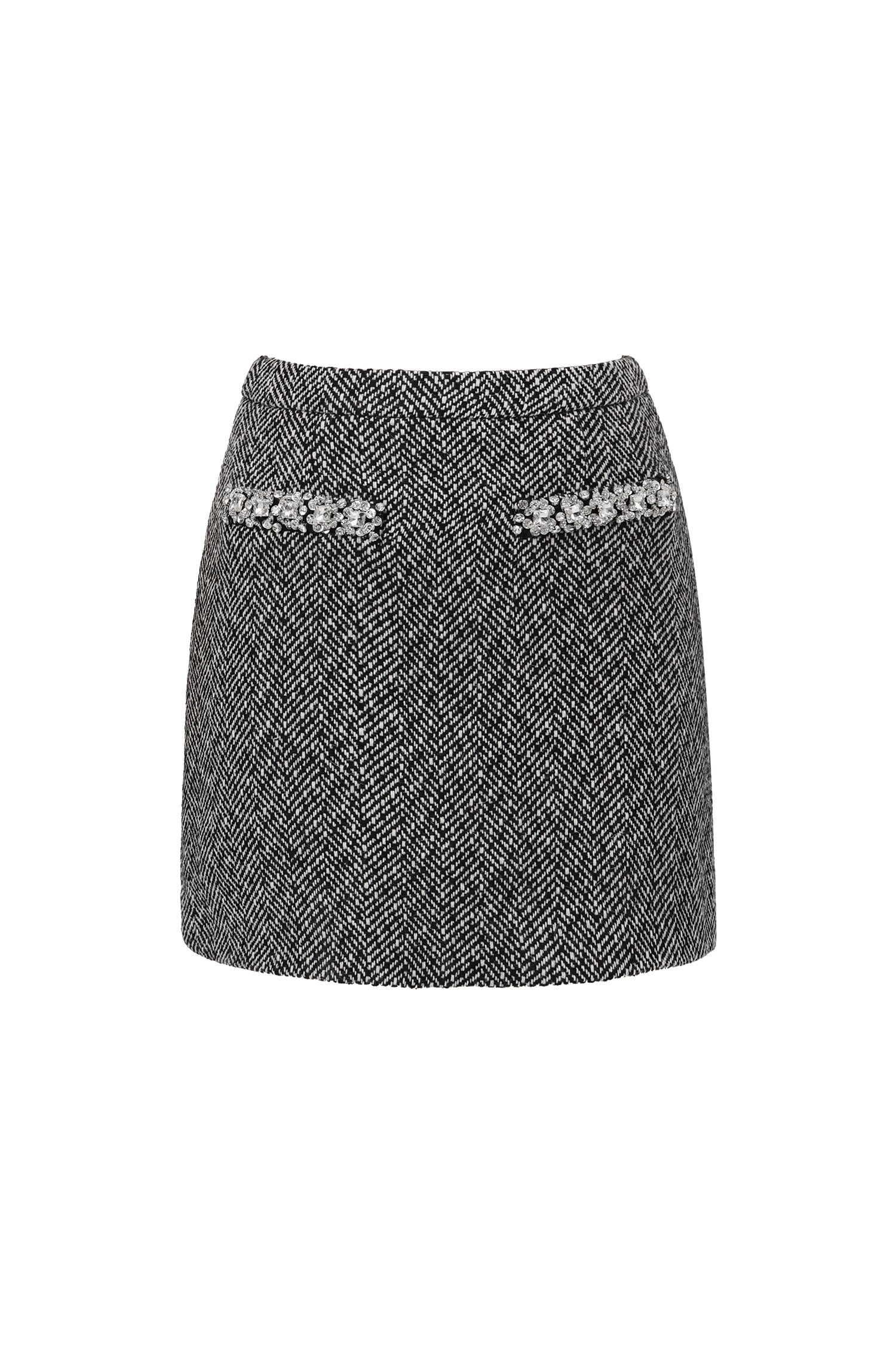Uzaco Classic Tailored Tweed Top And Skirt Two-Piece Set