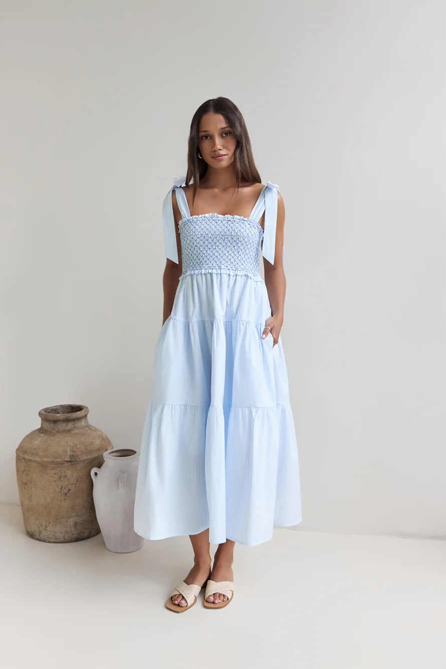 So Far So Long Maxi Dress Blue
