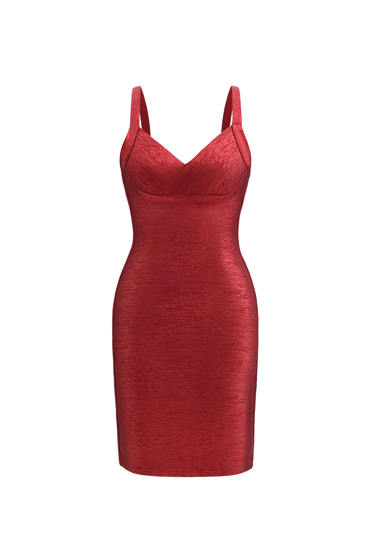 Maryam Metallic Red Cocktail Dress