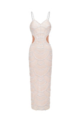 Teresa Pearl Sequin Midi Dress