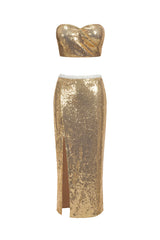 Donnica Strapless Midi Dress