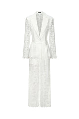 Kezia Deep-V Long Sleeves Lace Two-Piece Set