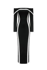 Hilda Off-the-Shoulder Long Sleeve Maxi Dress