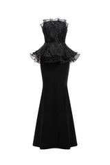 Oria Sleeveless Fishtail Bandage Maxi Dress