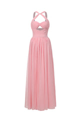 Vakana Hollow High Slit Fold Maxi Dress