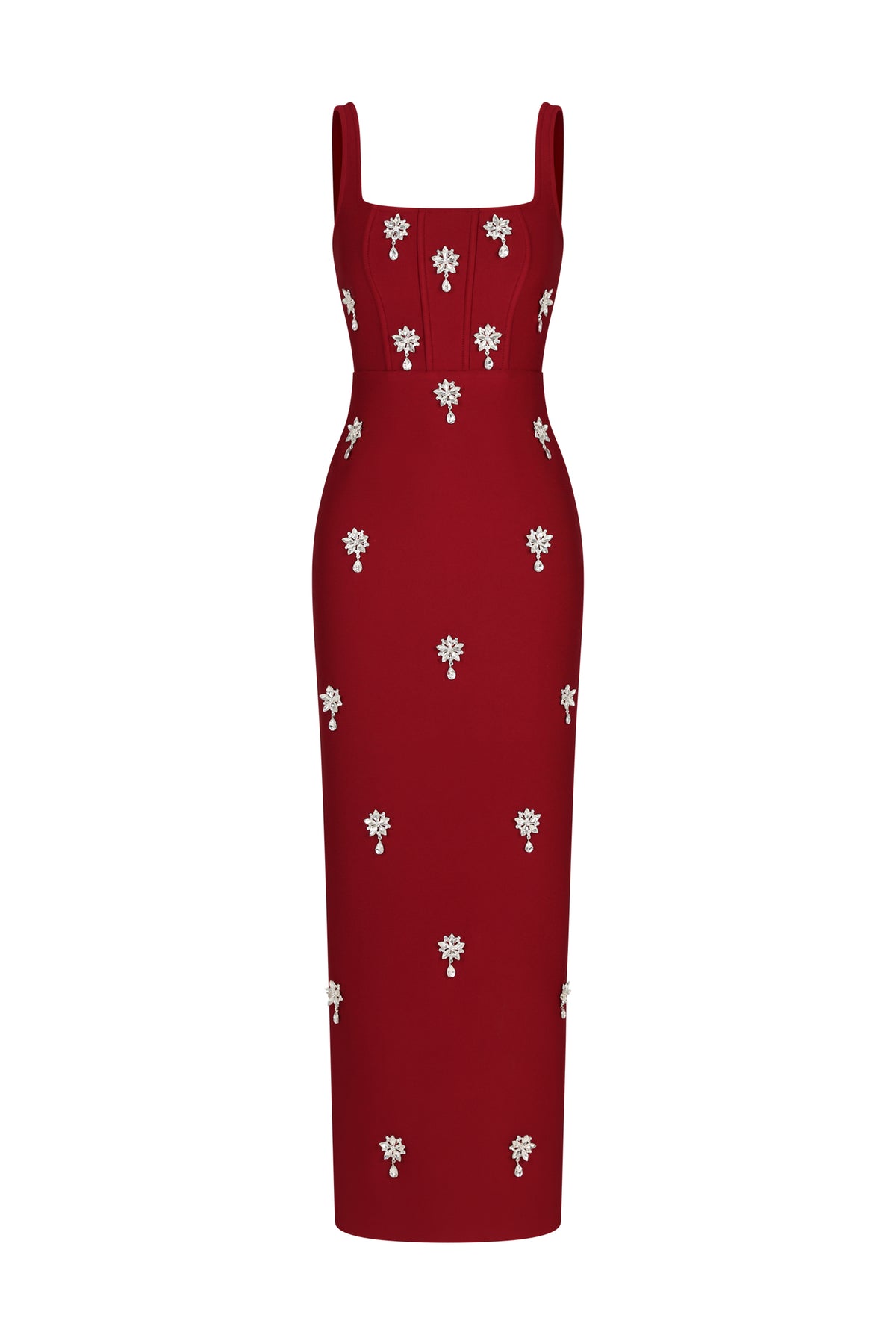Krystal Sleeveless Diamond Bandage Maxi Dress