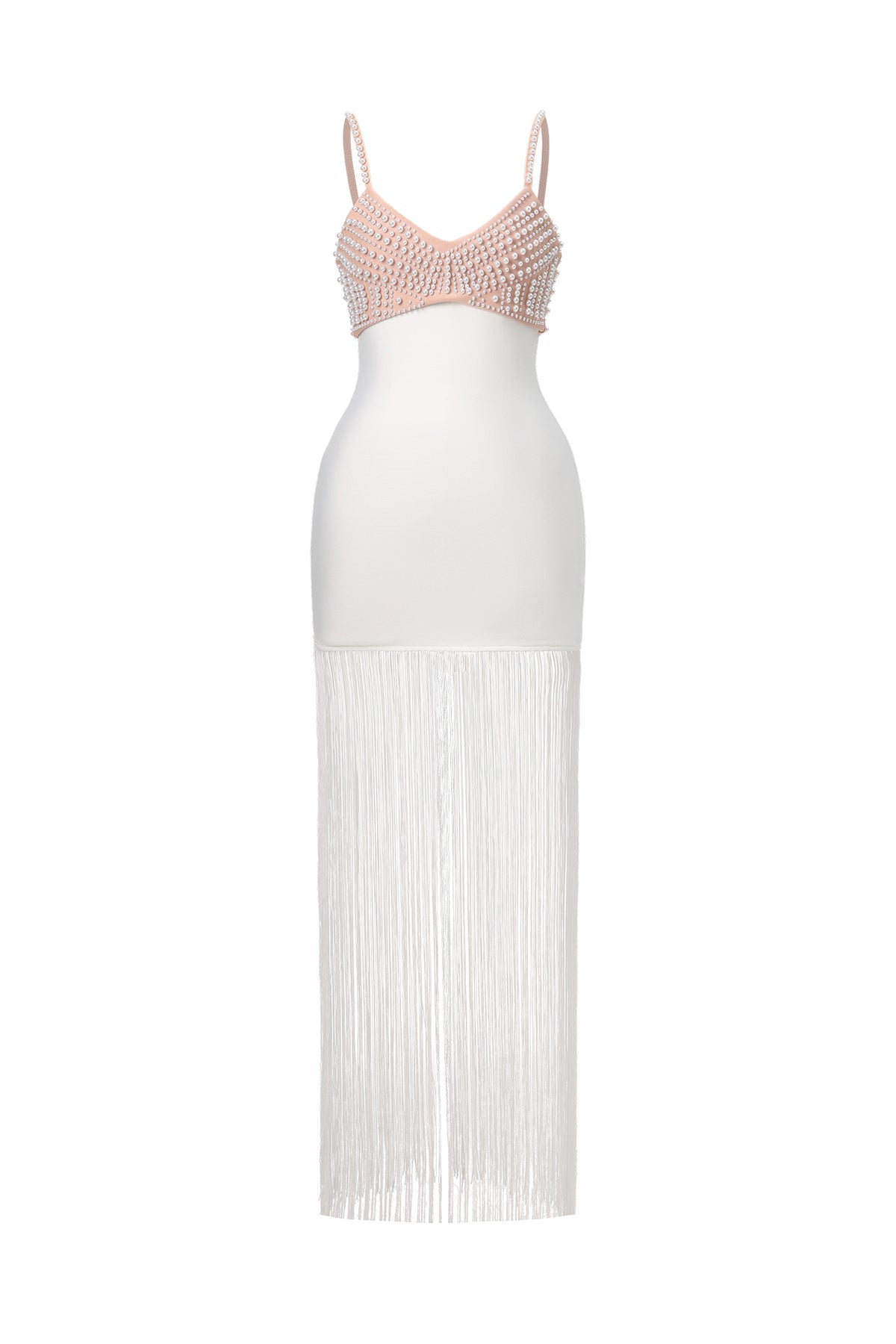 Zamiel Sleevess V-Neck Maxi Tassels Bandage Maxi Dress