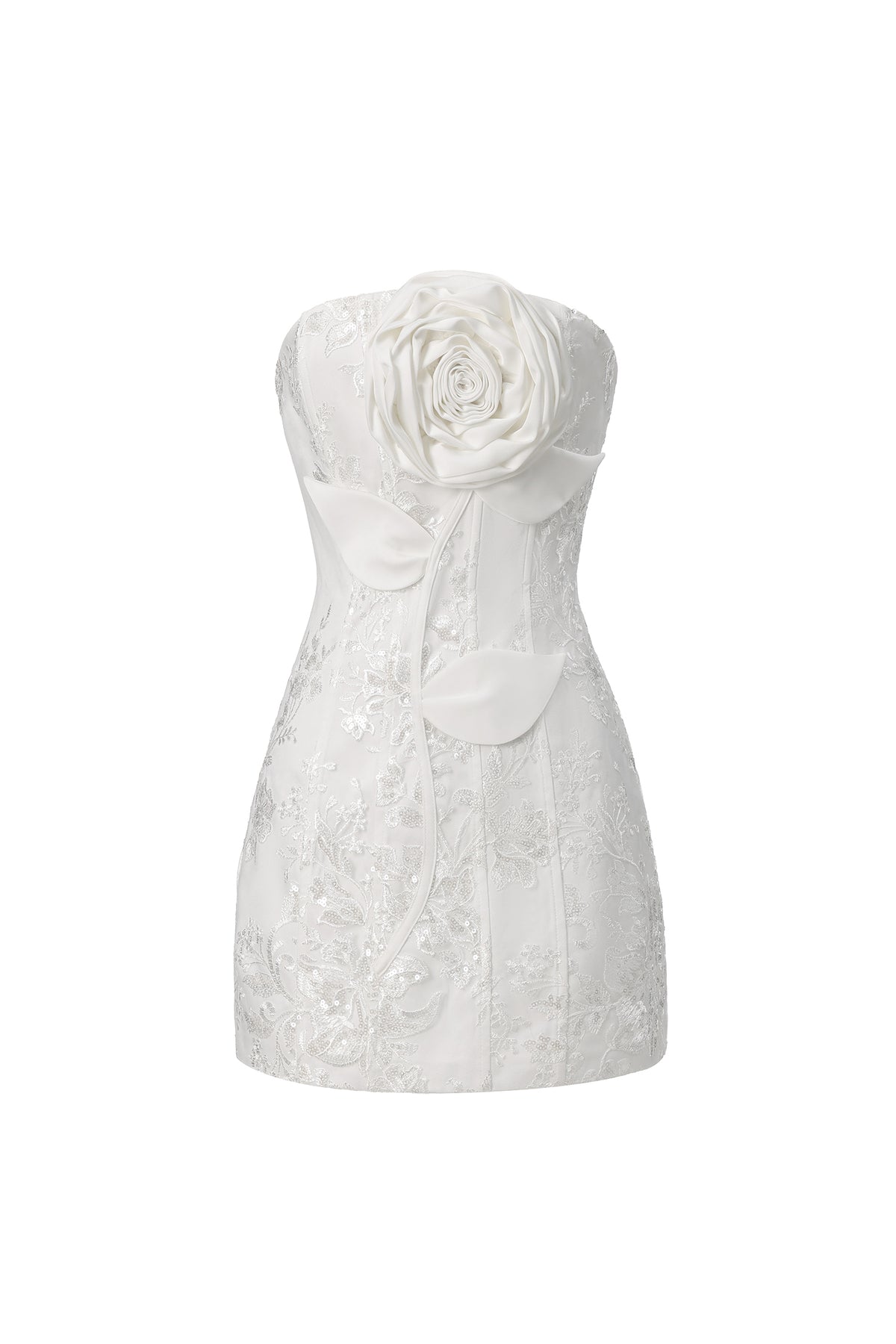 Renaa Kijin Handmade flowers Sequins mini dress