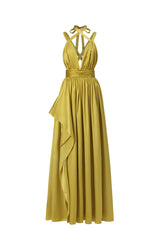 Habane Sleeveless V-Neck Slit Maxi Dress