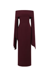 Zaria Off The Shoulder Long Sleeves Maxi Dress