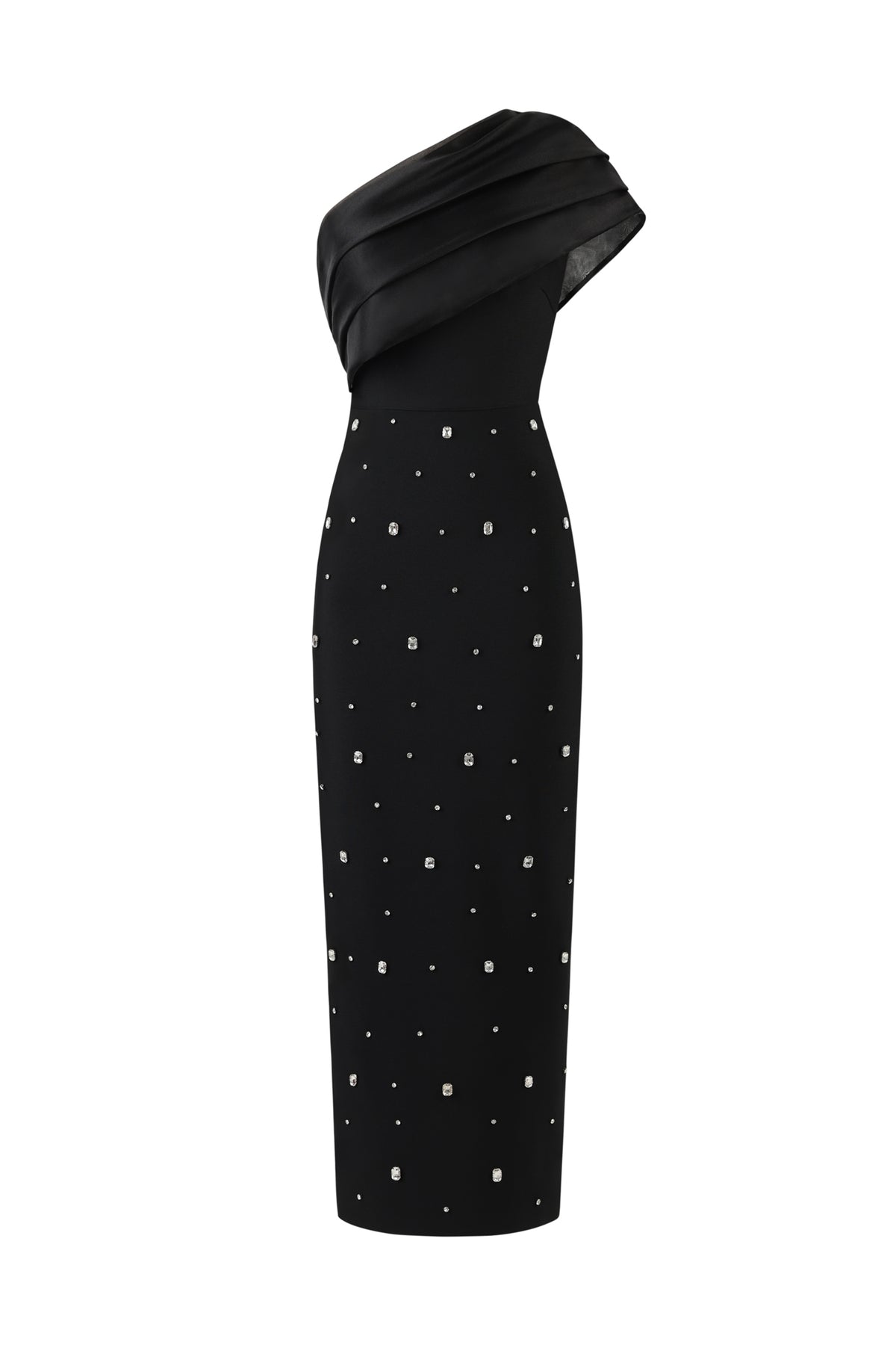 Ninon One Shoulder Sleeveless Diamond Bandage Maxi Dress