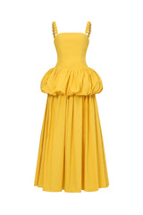 Sierra Classic Tailored Square Neck Puff Maxi Dress