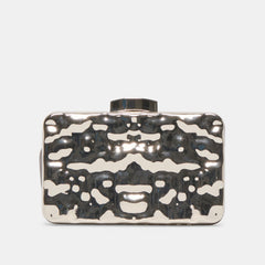 DELIA CLUTCH SILVER METAL