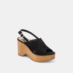 DILION WEDGES BLACK NUBUCK